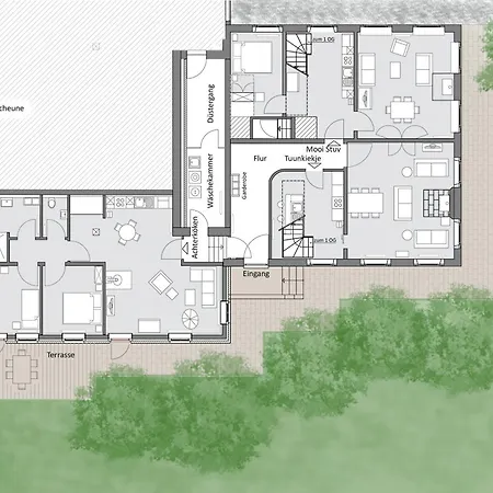 Apartment Achterkoeken Auf Dem Gulfhof Mit Terrasse, Garten, Kaminofen *
